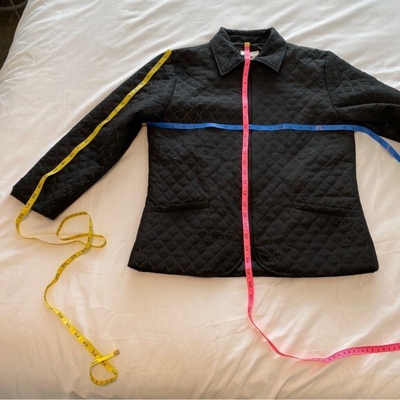 FRENCH DRESSING FDJ Bronze Metallic Brown Jacket Full Zip Pockets SZ SP - Picture 12 of 12